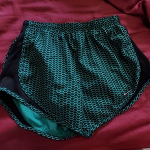 Green and Black Nike Shorts